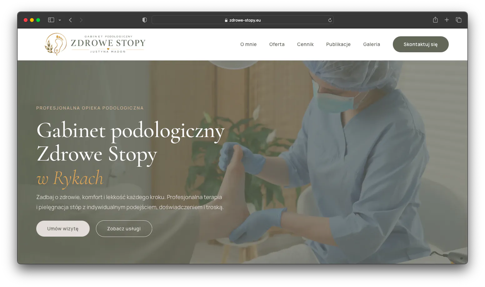 Zdrowe Stopy – strona internetowa dla gabinetu podologicznego