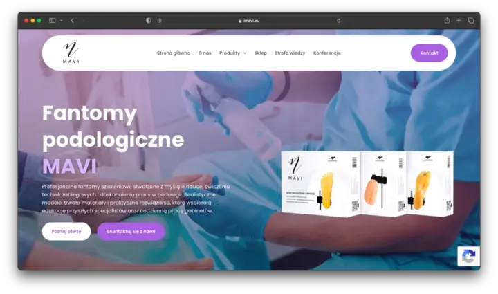MAVI – strona internetowa dla marki podologicznej